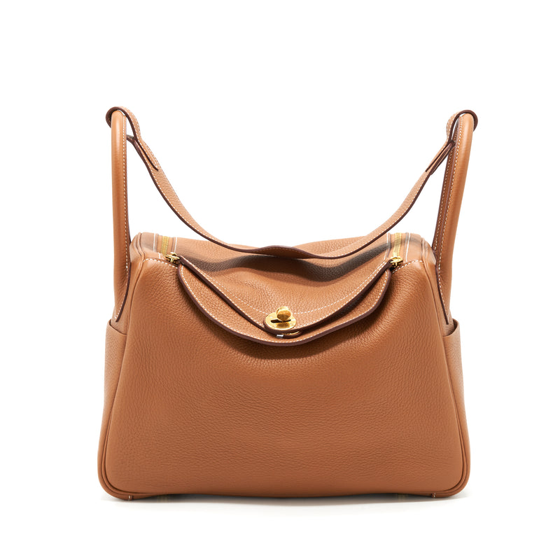 Hermes Lindy 30 Clemence Gold GHW Stamp A