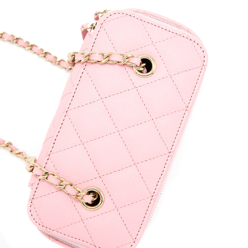 Chanel Long Vanity With Chain Caviar Pink LGHW