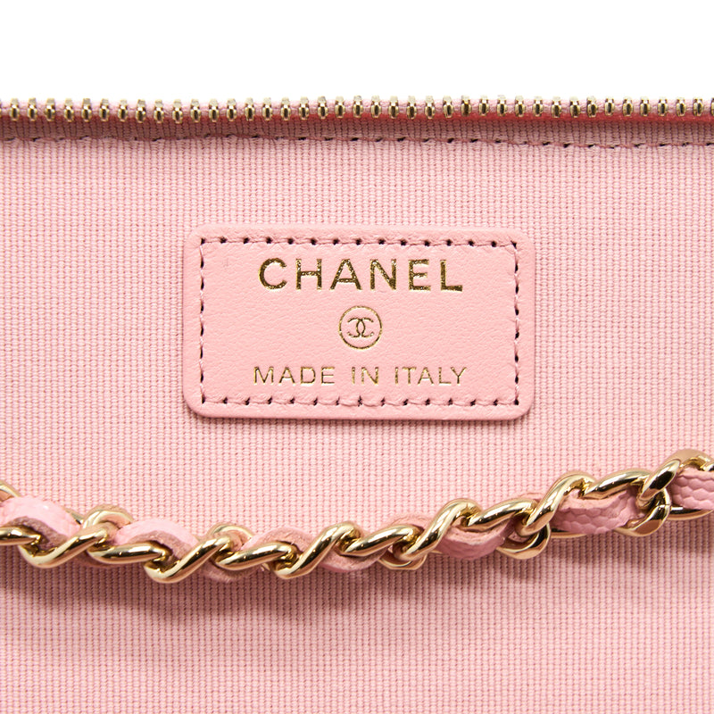 Chanel Long Vanity With Chain Caviar Pink LGHW