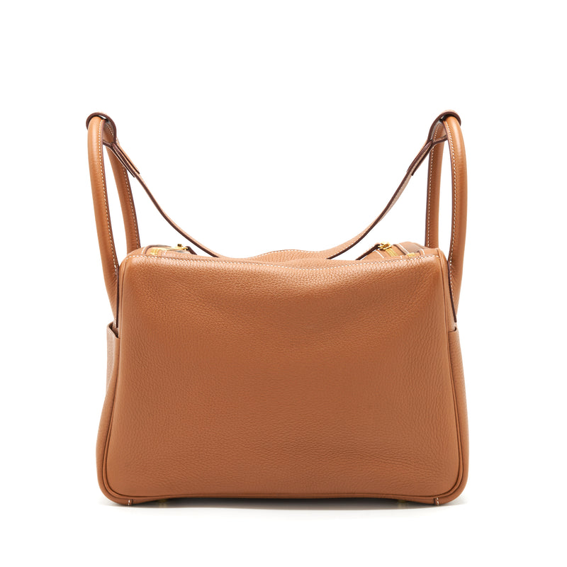 Hermes Lindy 30 Clemence Gold GHW Stamp A