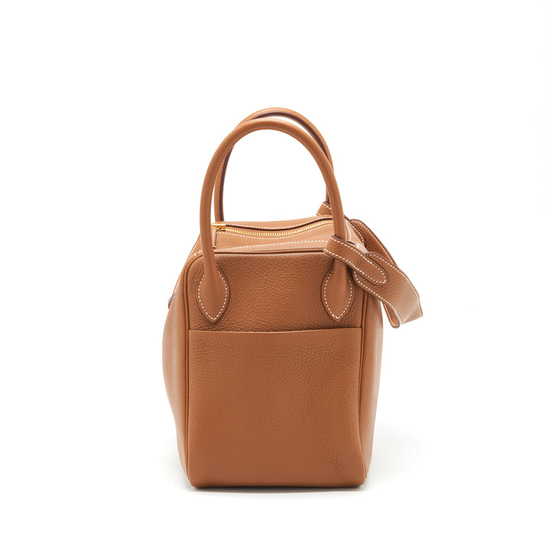 Hermes Lindy 30 Clemence Gold GHW Stamp A