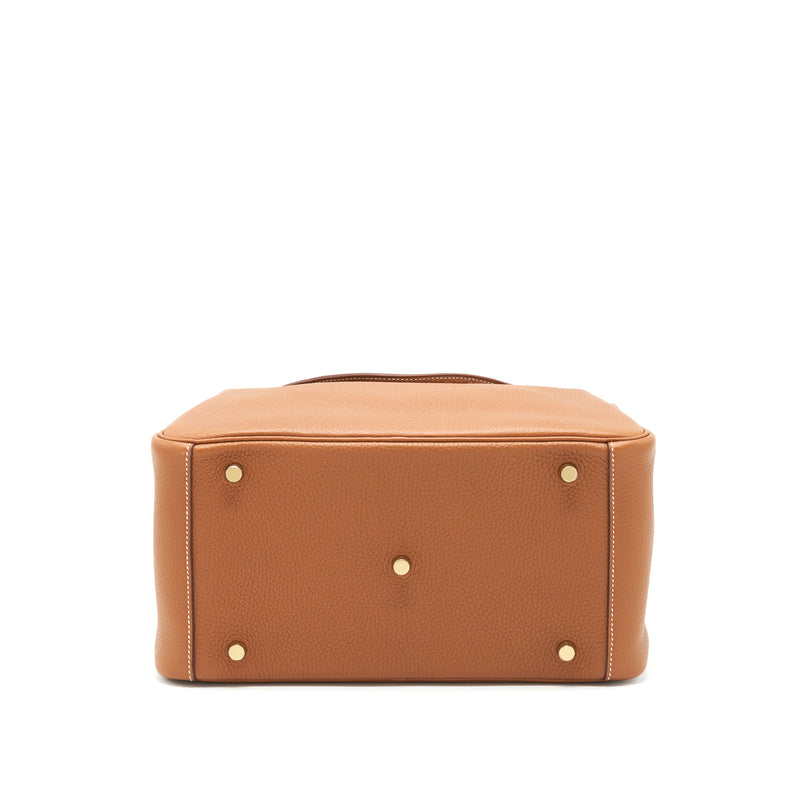 Hermes Lindy 30 Clemence Gold GHW Stamp A