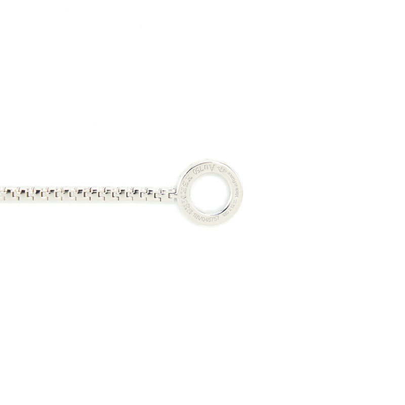 Hermes Size ST 18K White Gold Dimond Finesse Link Bracelet