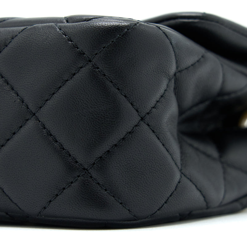 Chanel Pearl Crush Mini Rectangular Lambskin Black Brushed GHW (Microchip)
