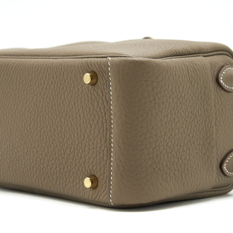 Hermes Mini Lindy Clemence Etoupe GHW stamp Z