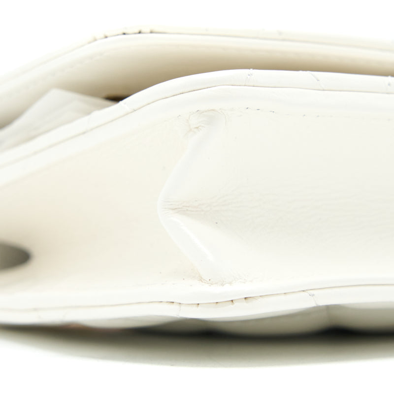 Chanel 23P Top Handle Wallet on Chain Calfskin White/Multicolour Brushed GHW (Microchip)
