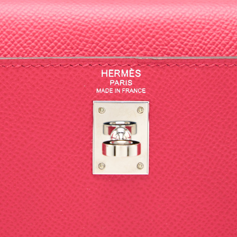 Hermes Kelly 25 Epsom I6 Rose Extreme SHW Stamp D