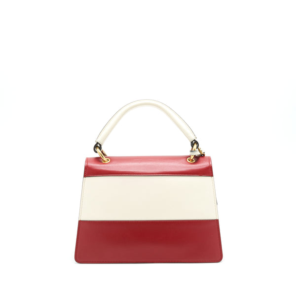 Gucci Queen Margaret Top Handle Bag White/ Red