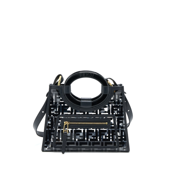 Fendi Transparent Small Runaway Tote PVC/Leather Black GHW