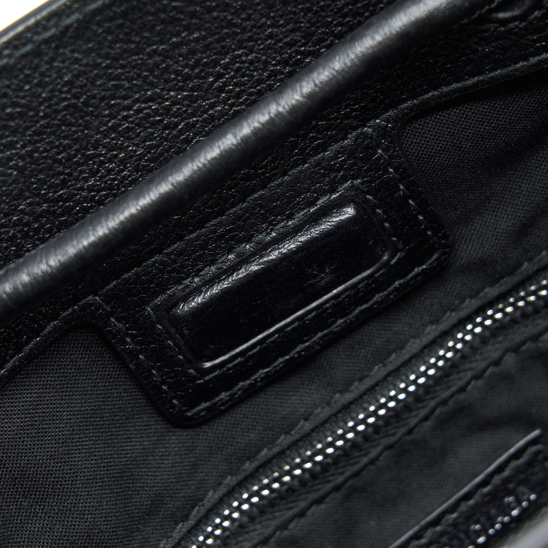 Balenciaga Top Handle Shopping Tote Bag Calfskin Black SHW