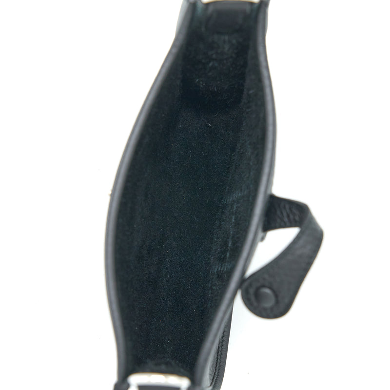 Hermes Mini Evelyn Clemence Black SHW Stamp B