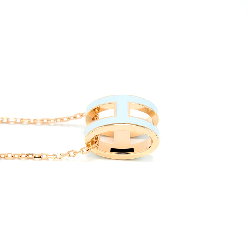 Hermes Pop H Pendant Blue Zephyr RGHW