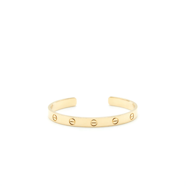 Cartier Size 17 Love Cuff Bangle Bracelet In Yellow Gold