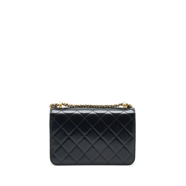 Chanel 21A Gold Crush Flap Bag Calfskin Black GHW (Microchip)