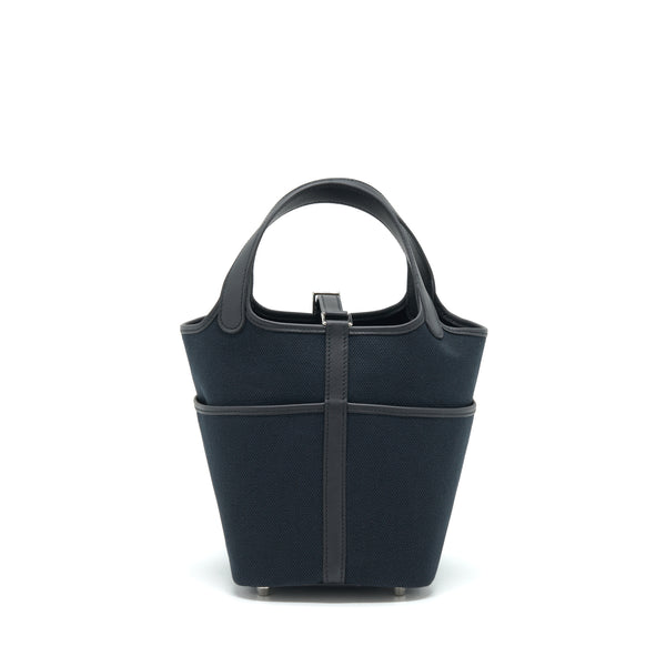 Hermes Picotin Cargo 18 Swift And Toile Canvas Black SHW Stamp Z