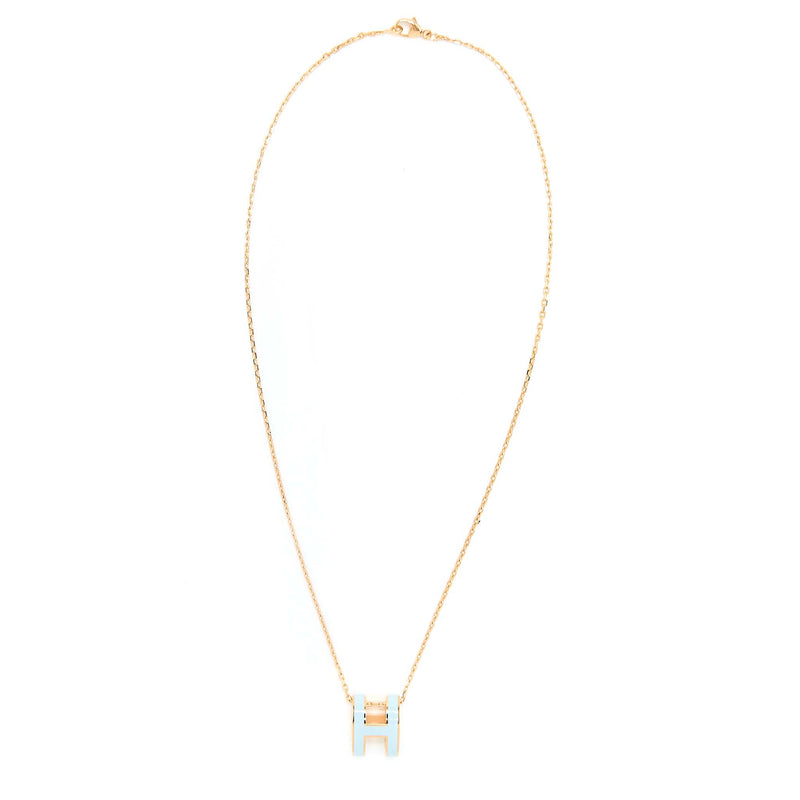Hermes Pop H Pendant Blue Zephyr RGHW