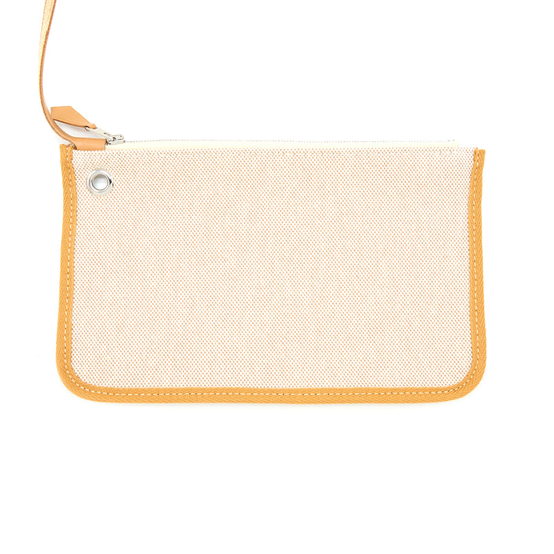 Hermes Herbag Zip 31 Toile H En Relief Brides Sable/ Ecru Beige/ Nat Sable STAMP Z