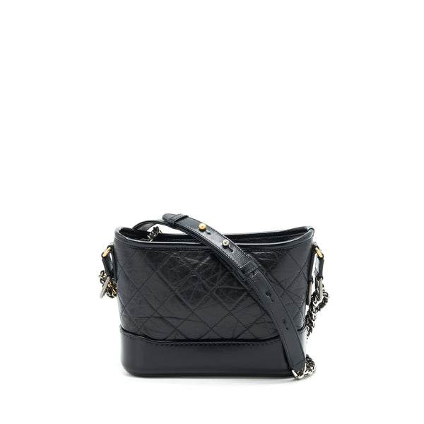 Chanel Small Gabrielle Hobo Bag Black Multicolour Hardware