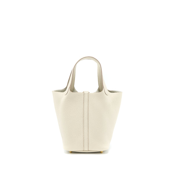 Hermes Picotin 18 Lock Bag Clemence 8L Beton GHW Stamp U