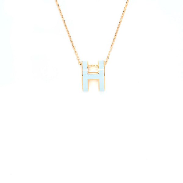 Hermes Pop H Pendant Blue Zephyr RGHW