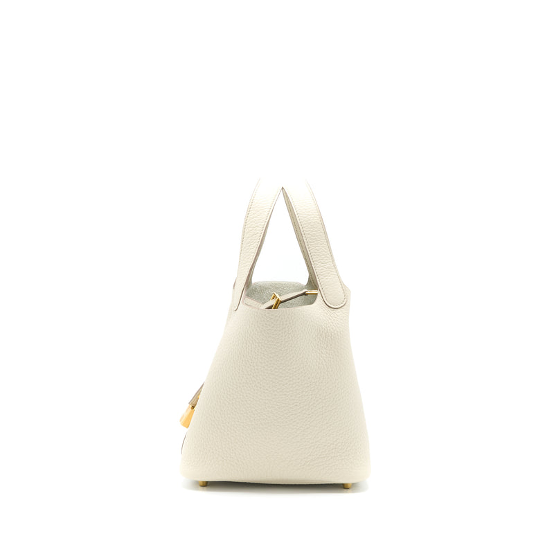 Hermes Picotin 18 Lock Bag Clemence 8L Beton GHW Stamp U