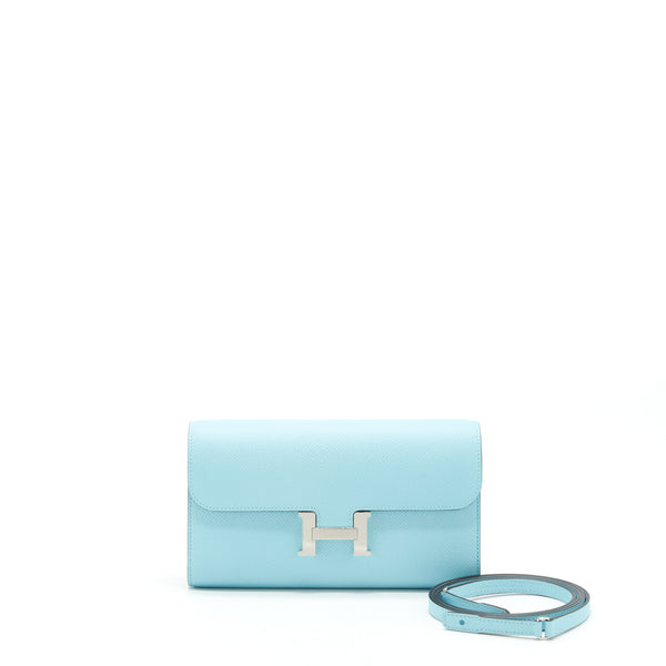 Hermes Constance To Go Epsom Blue Atoll SHW Stamp Z