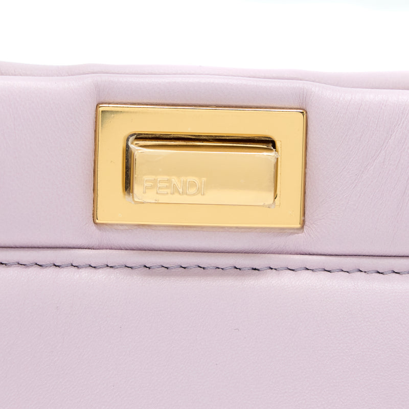 Fendi Peekaboo Iconic XS Nappa Light Purple GHW