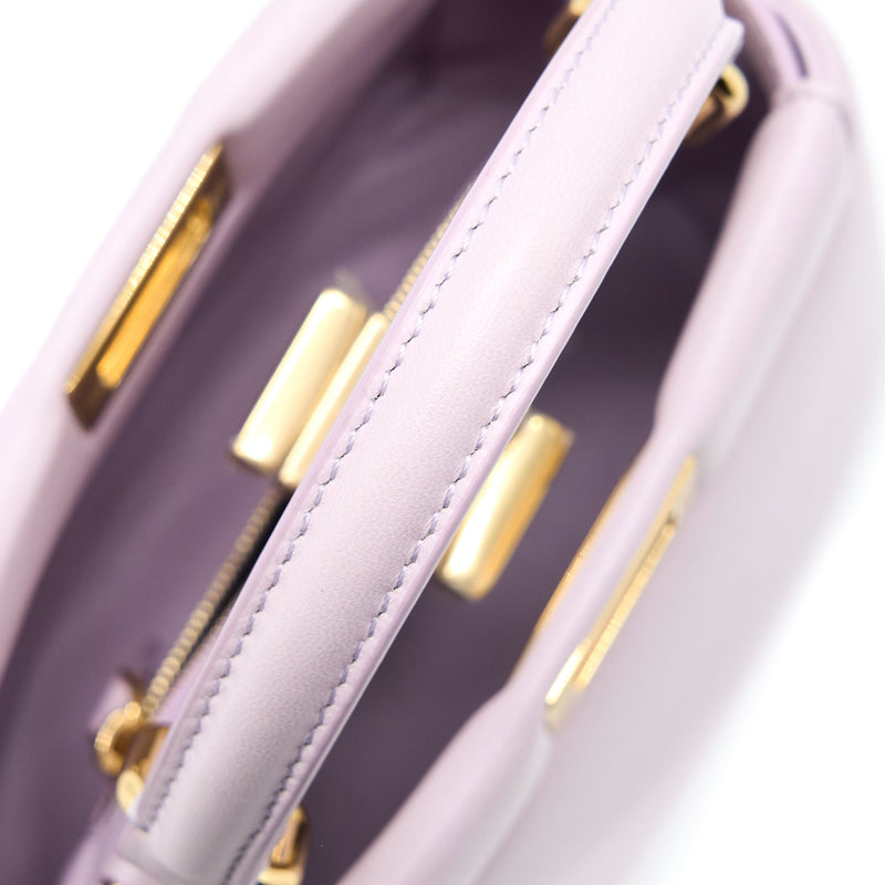 Fendi Peekaboo Iconic XS Nappa Light Purple GHW