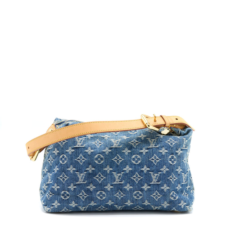 Louis Vuitton Micro Speedy Bag Charm Monogram Jacquard Denim Blue