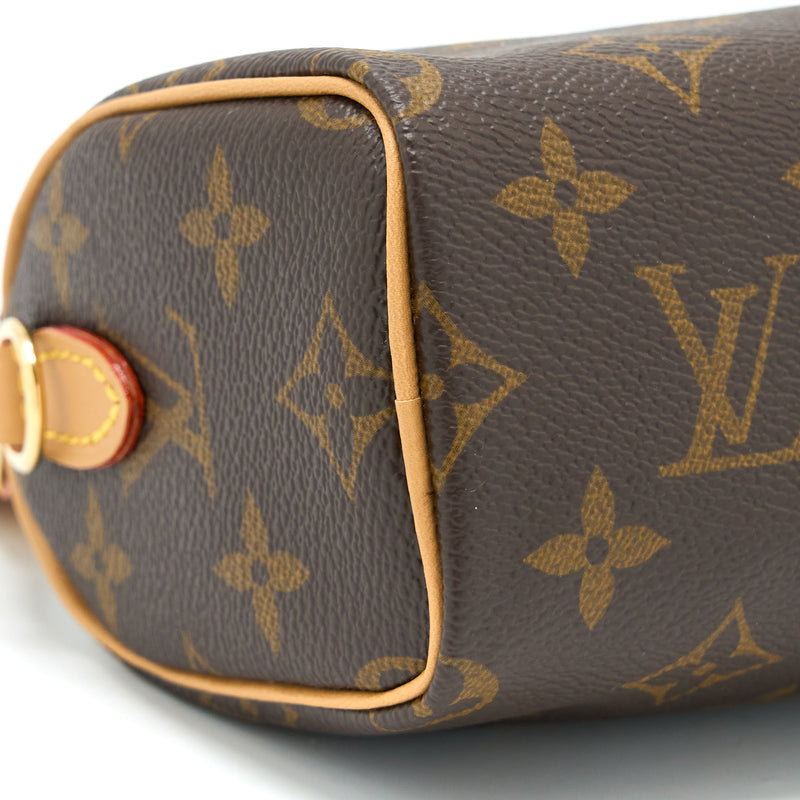 Louis Vuitton Nano Speedy Monogram Canvas GHW (New Version)
