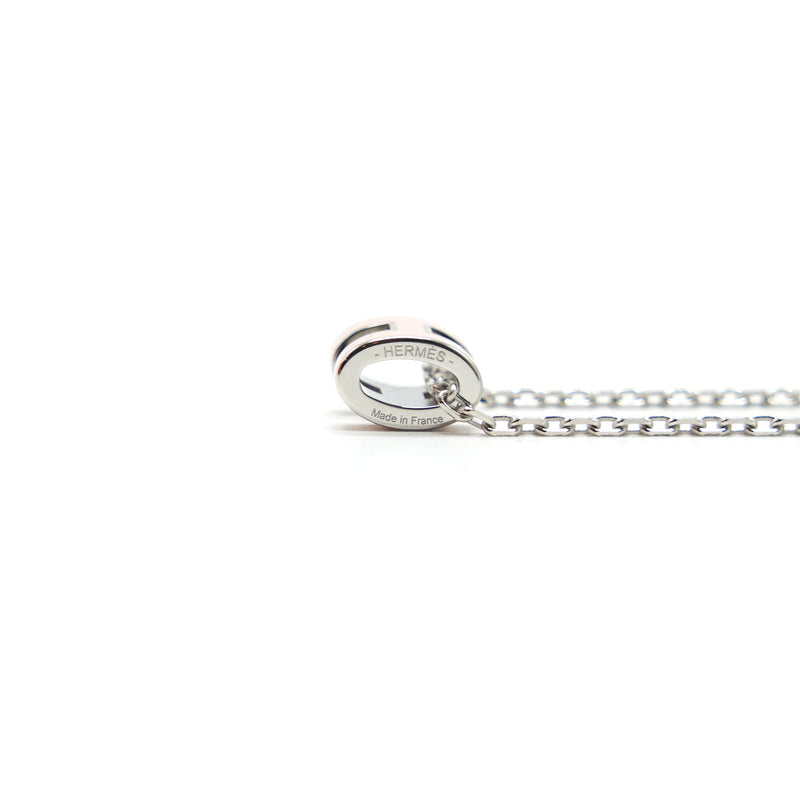 Hermes Mini Pop H Necklace Rose Dragee SHW