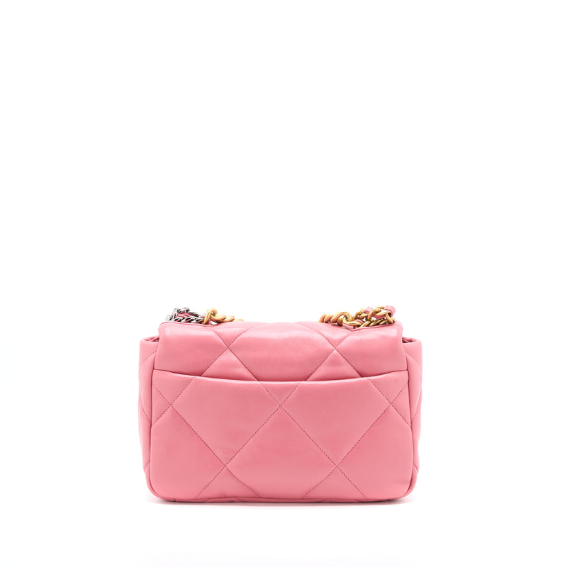 Chanel Small 19 Bag Lambskin Pink Multicolour Hardware (Microchip)