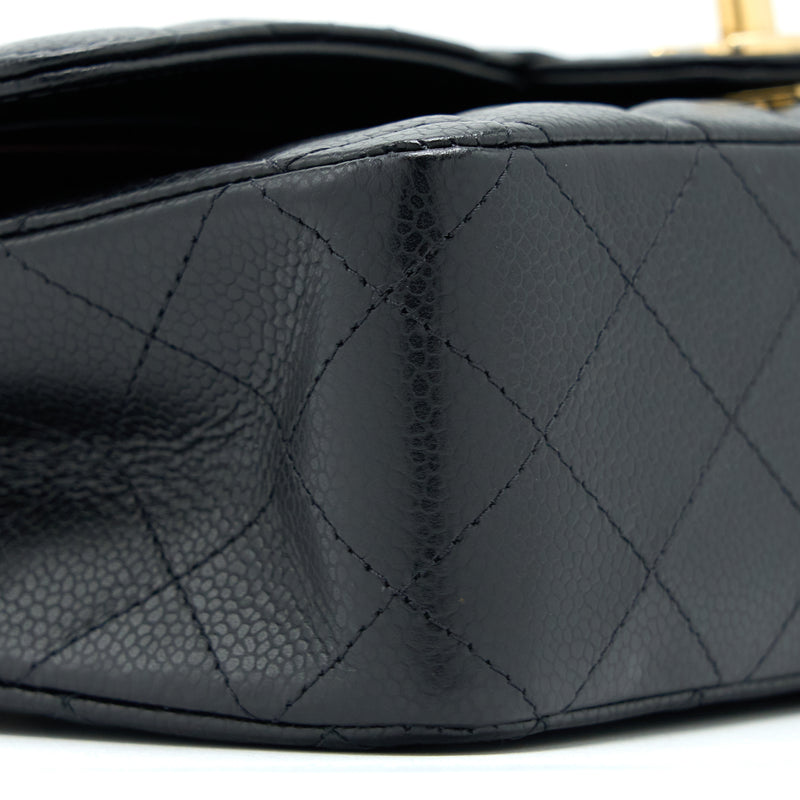 Chanel Medium Classic Double Flap Bag Caviar Black GHW (Microchip)