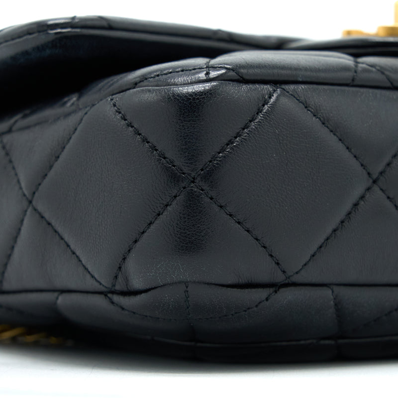 Chanel 22P Enemal Flap Bag Lambskin Black GHW (Microchip)