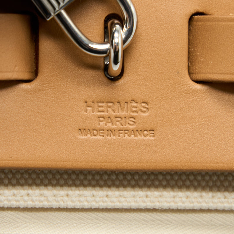 Hermes Herbag 31 Canvas Multicolour SHW Stamp Square Q