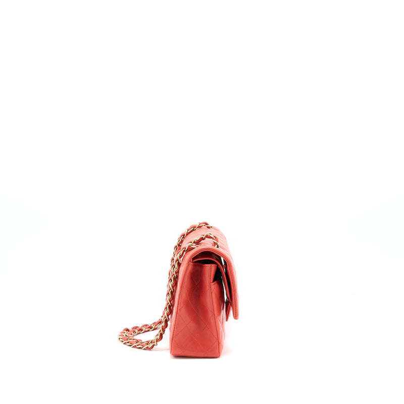 Chanel Medium Classic Double Flap Bag Lambskin Coral Brushed GHW