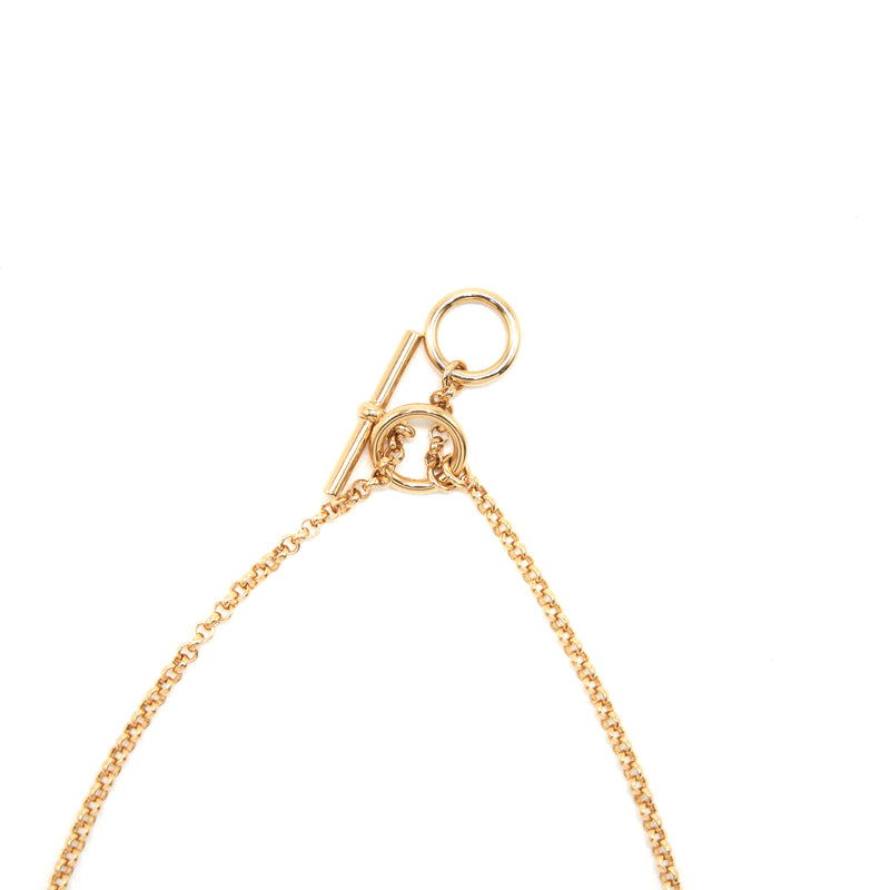 HERMES Gambade Pendant Rose Gold With One Diamond