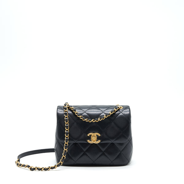 Chanel 22P New Square Flap Bag Caviar Black GHW