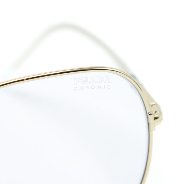 Prada Frame Glasses Silver Tone