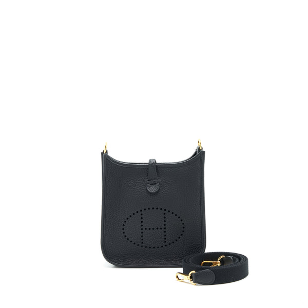 Hermes mini Evelyne Black GHW Stamp Y
