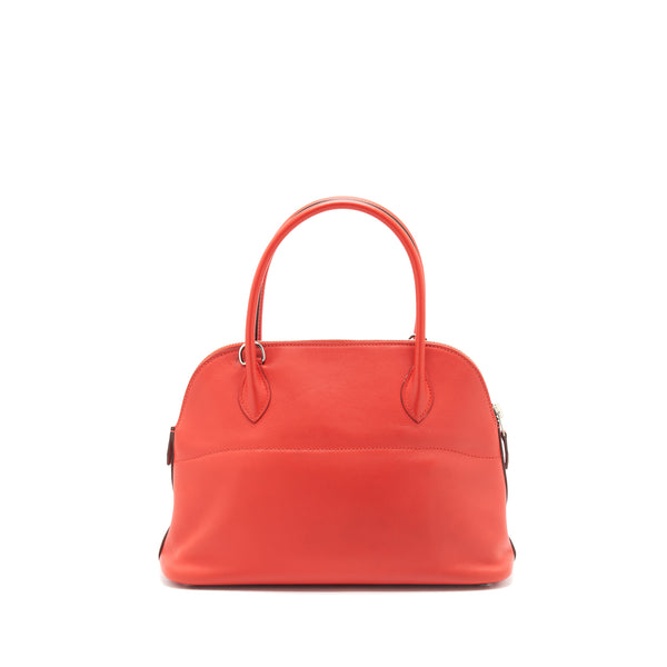 Hermes Bolide 27 swift leather red with SHW stamp X
