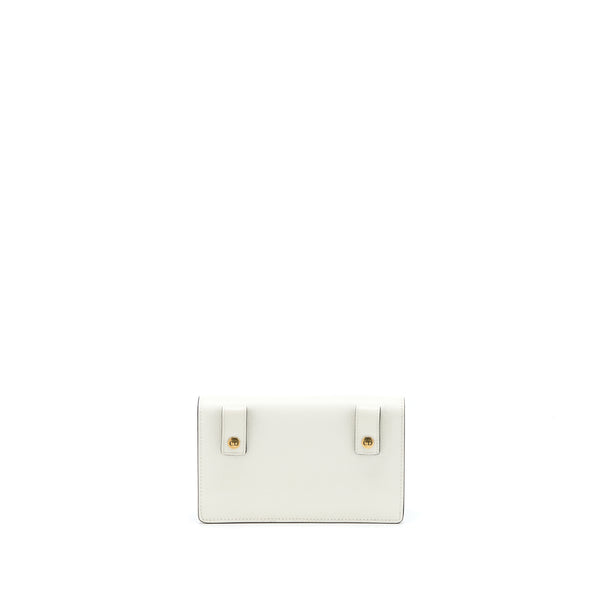 Dior Saddle Belt Pouch Calfskin White GHW