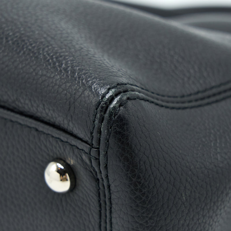 Chanel Cerf Tote Bag Grained Calfskin Black SHW