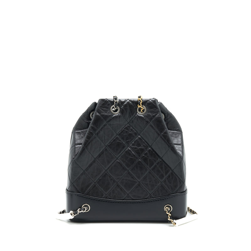 Chanel Small Gabrielle Backpack Calfskin Black Multicolour Hardware