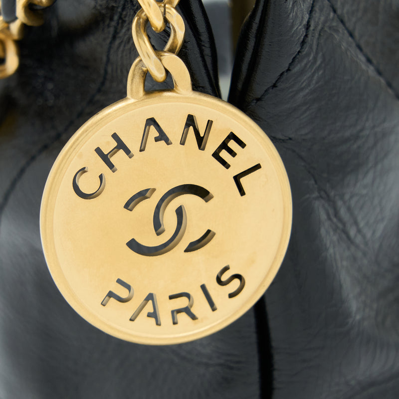 Chanel 23S Yellow Mini 22 with Antique Gold Hardware. 
