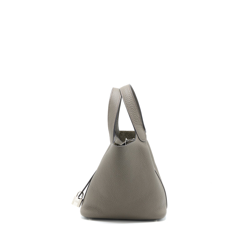 Hermes Picotin 18 Clemence Gris Etain SHW Stamp Y