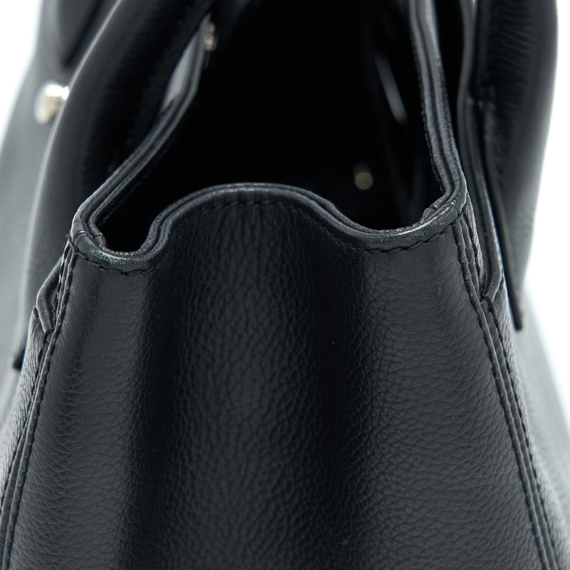 Chanel Cerf Tote Bag Grained Calfskin Black SHW