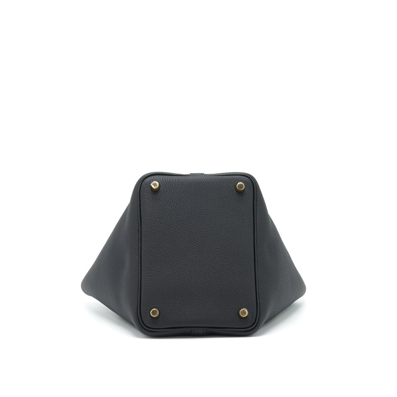 Hermes Picotin 18 Clemence Black GHW Stamp Z