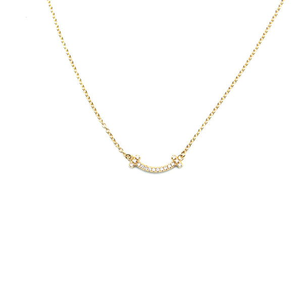 Tiffany T Smile Pendant 18k Gold With Diamonds