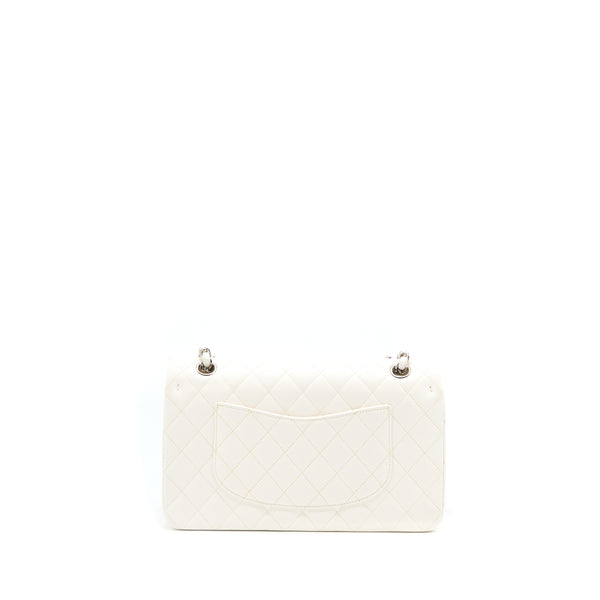 Chanel Medium Classic Double Flap Bag Caviar White SHW (Microchip)